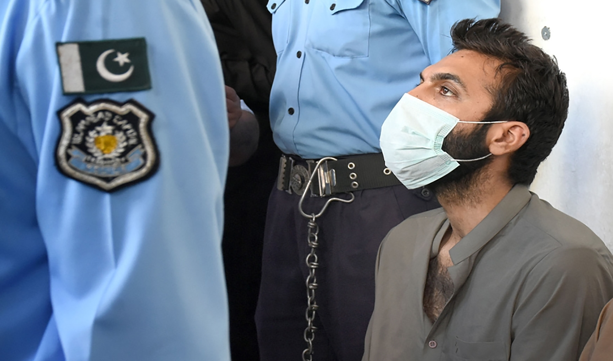 In this file photo, Zahir Jaffer, main suspect Noor Mukadam murder case, sitting in a court in Islamabad, Pakistan, on October 14, 2021. (Photo courtesy: Social Media)