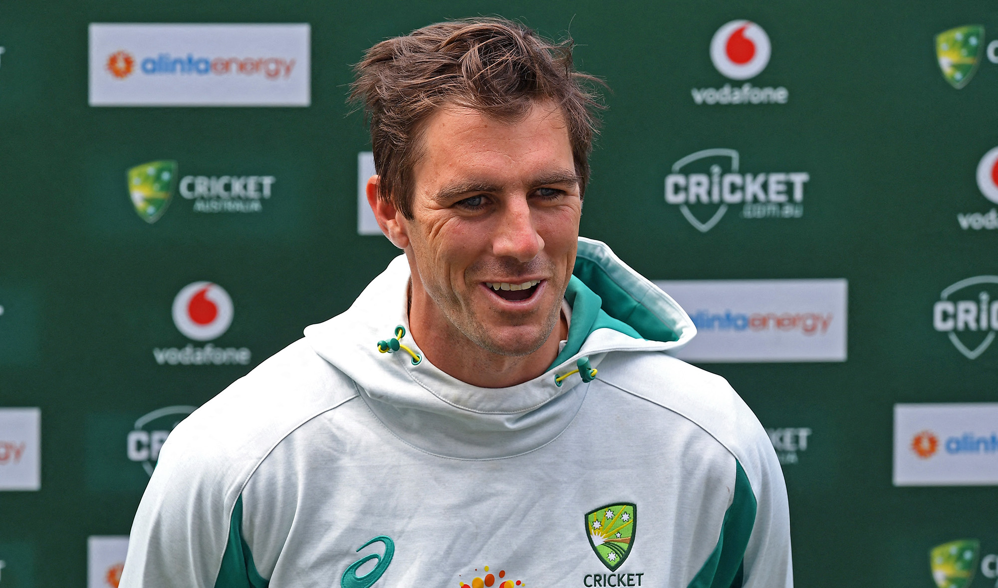 Australia's captain Pat Cummins speaks during a press conference in Hobart on January 13, 2022, ahead of the fifth Ashes cricket Test match against England. (AFP/File)