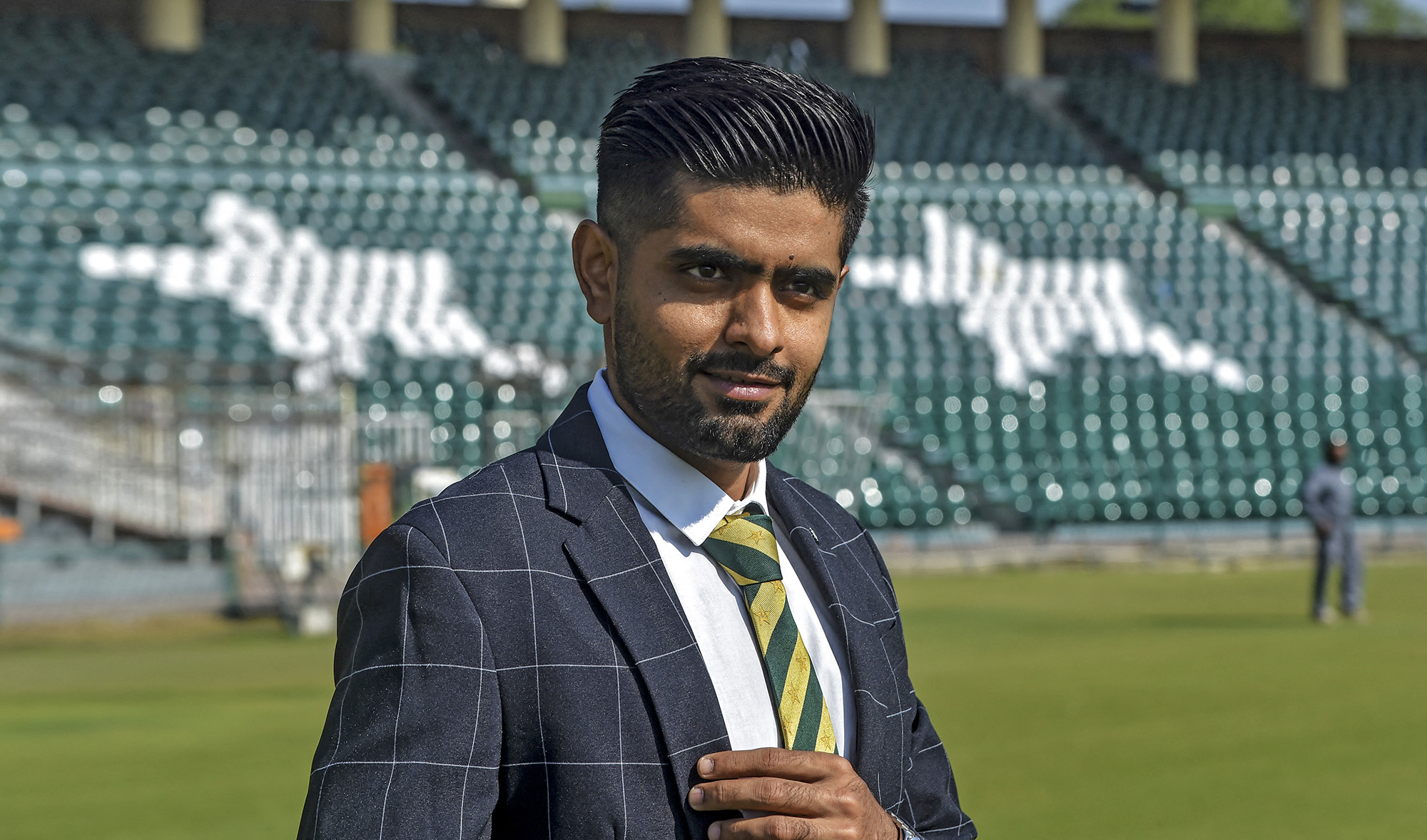 Pakistan's cricket team captain Babar Azam poses for photographs in Lahore on November 20, 2020. (AFP/File)