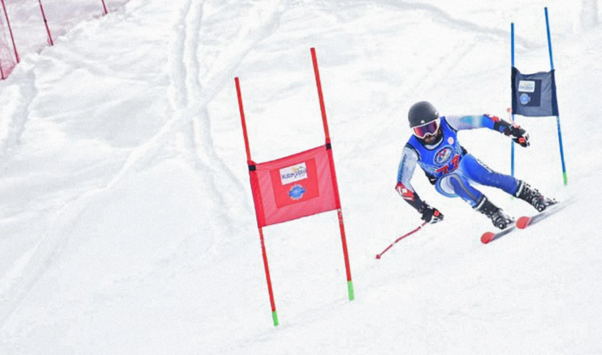 Mohammad Karim is skiing at the Malam Jabba ski resort, Khyber Pakhtunkhwa, Pakistan, on Feb. 18, 2020 (Photo courtesy: Mohammad Karim)