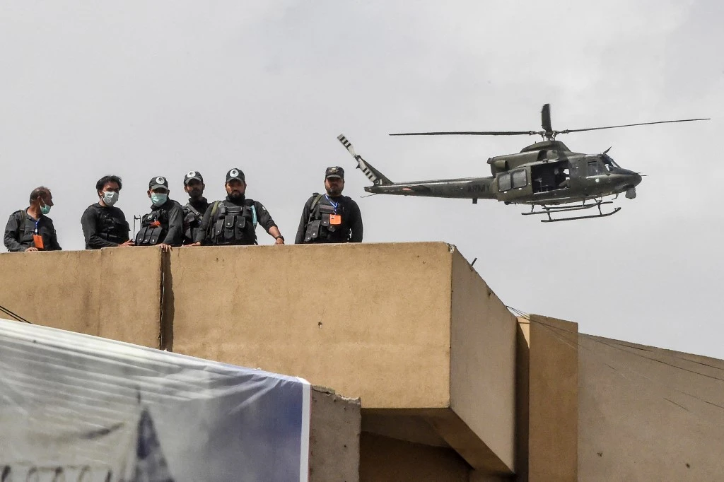 Pakistani security personnel monitor a procession in Quetta, Balochistan on August 30, 2020. (AFP/File)