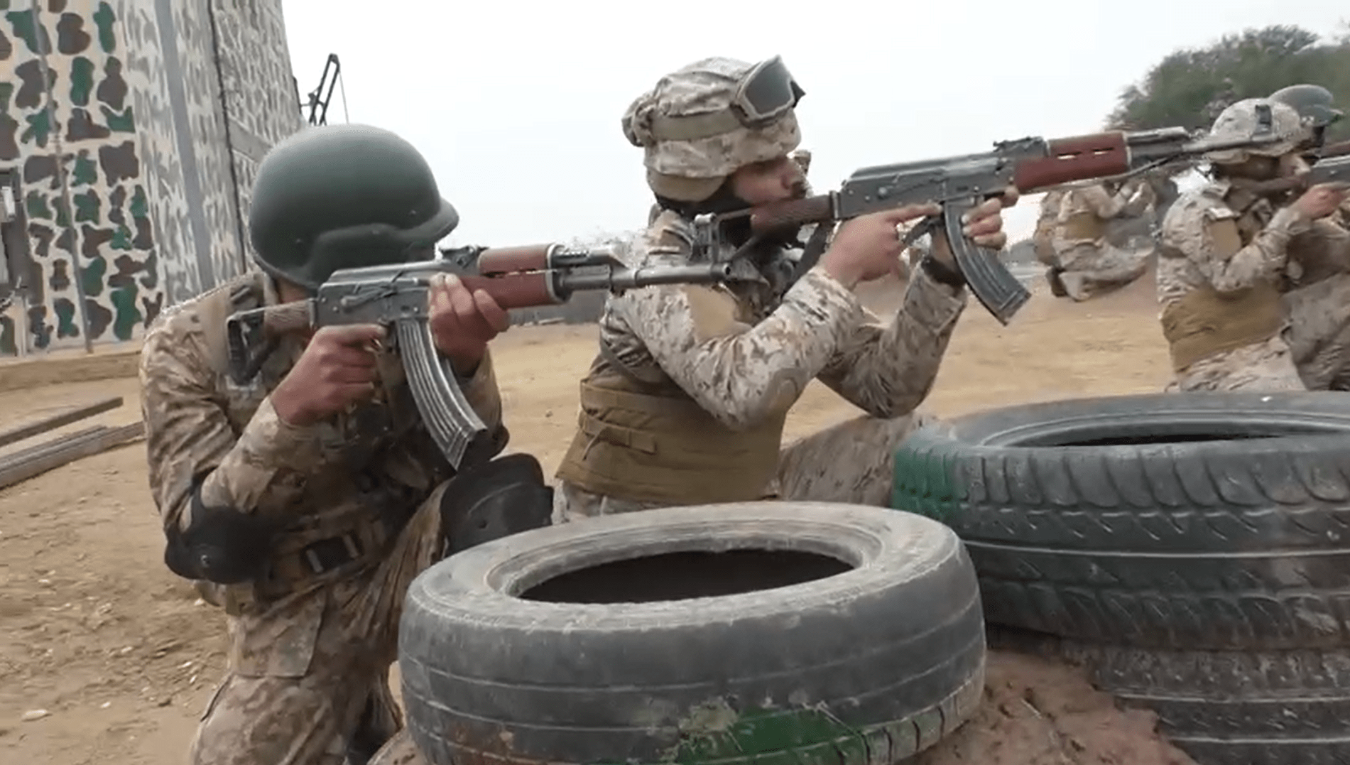 A joint military exercise between Pakistan and Saudi Arabia is underway at the National Counter-Terrorist Center in the mountain town of Pabbi in Punjab province in Pakistan. (Screengrab from ISPR video)