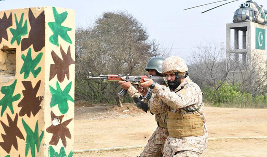 In this photo Saudi and Pakistani soldiers are seen taking part in joint military exercises. (SPA)