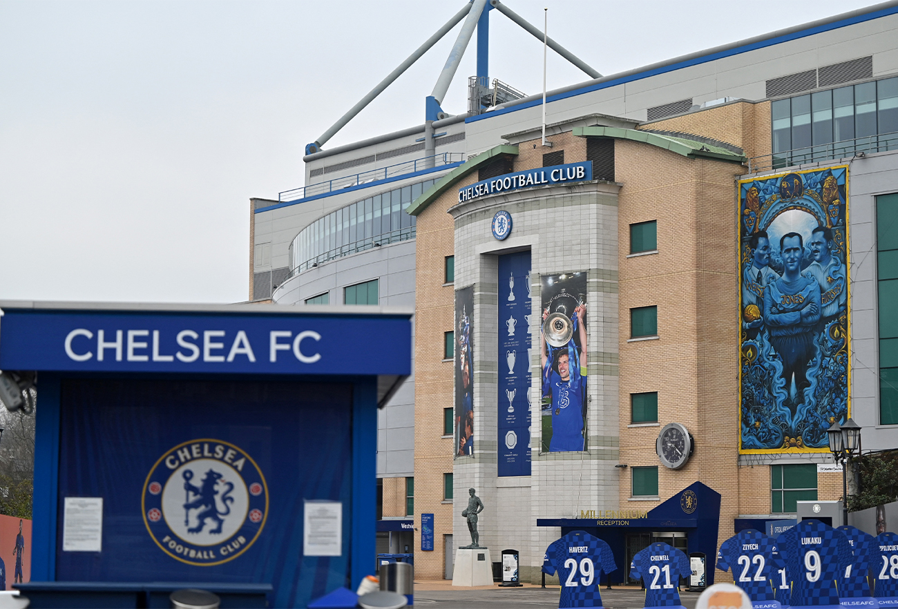 A general view shows Chelsea's Stamford Bridge stadium in London, UK, on March 3, 2022. (AFP/File)