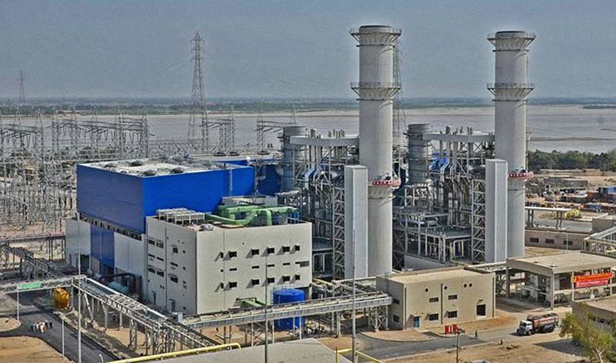 This photograph shared on social media on May 17, 2019 shows a general view of Guddu Power Plant complex in Kashmore district of Pakistan's Sindh province. (Photo courtesy: @MansurQr/Twitter)