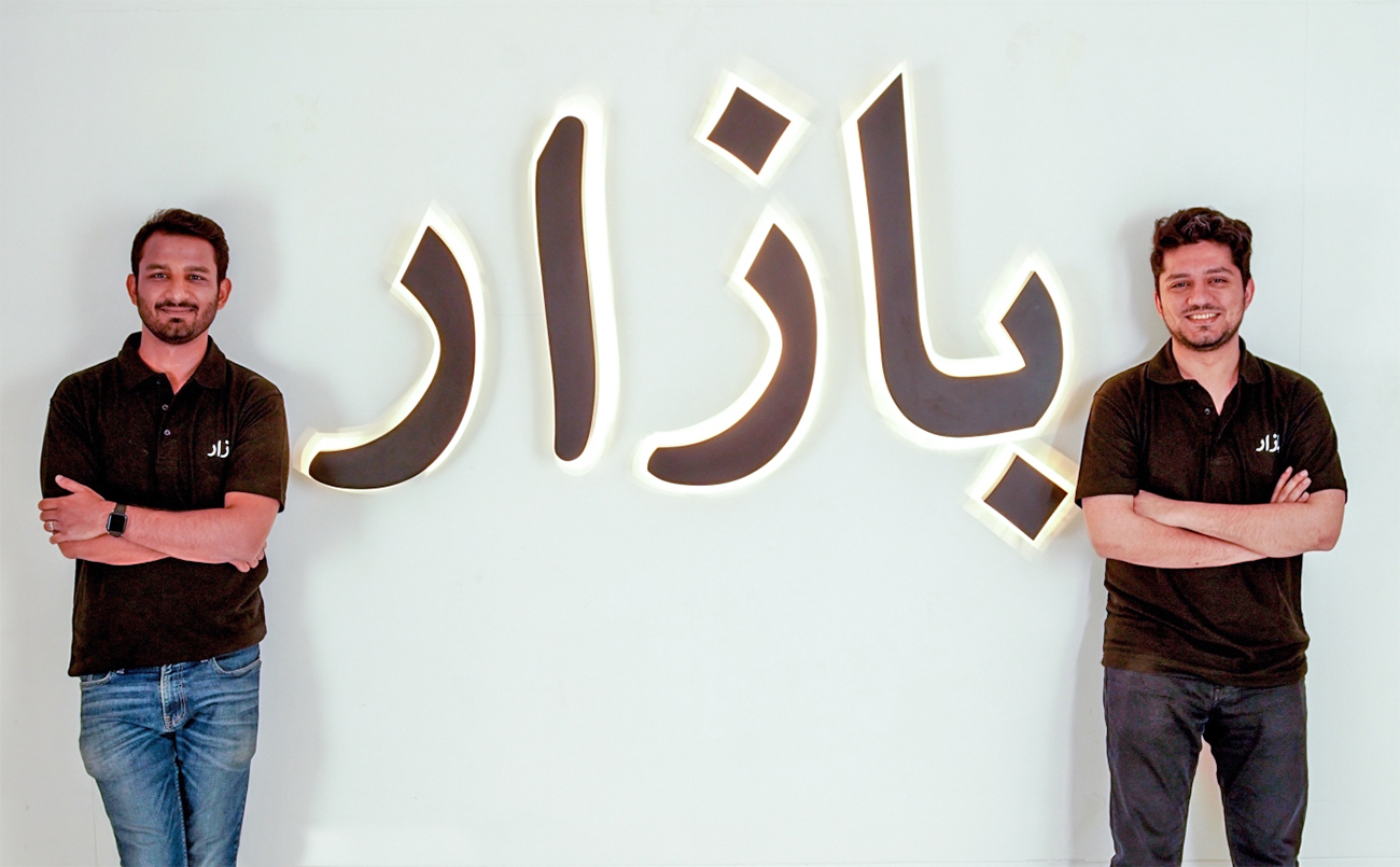 Bazaar founders Saad Jangda and Hamza Jawaid pose for a picture. (Photo courtesy: Bazaar)