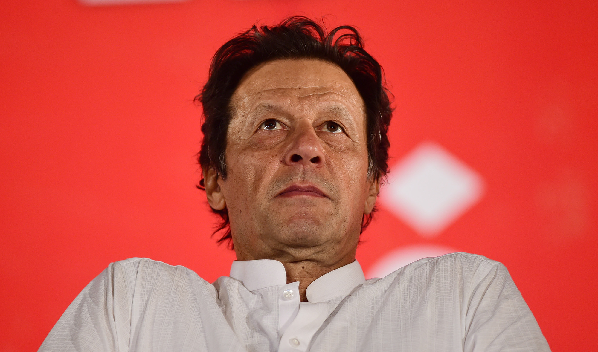 Pakistan Prime Minister Imran Khan arrives to attend an election campaign rally ahead of the general election in Islamabad on July 21, 2018. (AFP/File)