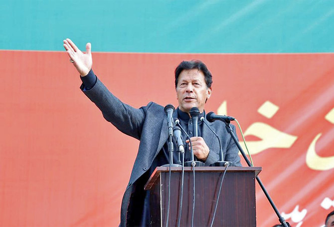 Prime Minister Imran Khan is addressing a public rally in Khyber Pakhtunkhwa’s Lower Dir region, Pakistan, on March 11, 2022. (PTI/File)