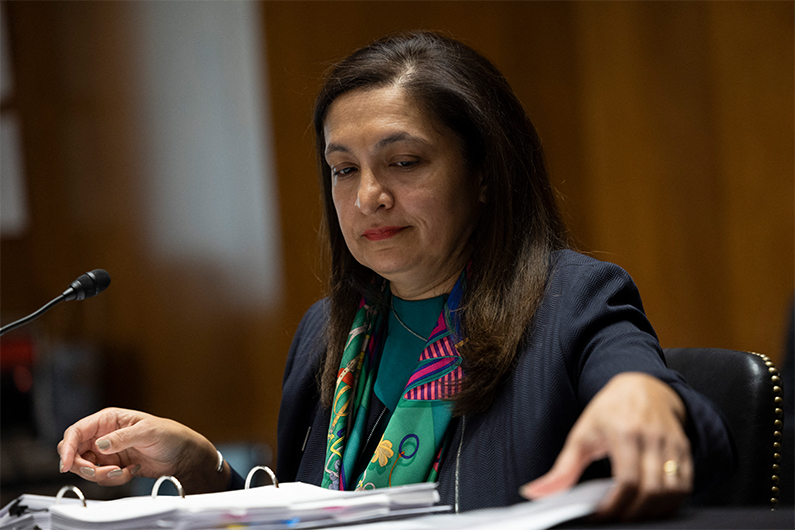 Uzra Zeya, Under Secretary of State for Civilian Security, Democracy, and Human Rights, testifies before the Senate Foreign Relations Committee on March 15, 2022 in Washington, DC. (AFP)