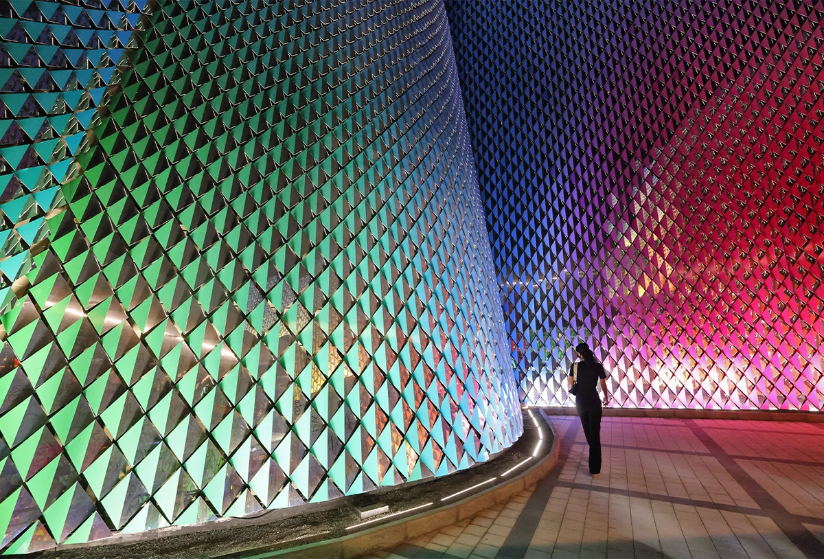 People visit the Pakistan pavilion the Expo 2020, in the Gulf emirate of Dubai, on November 12, 2021. (AFP)
