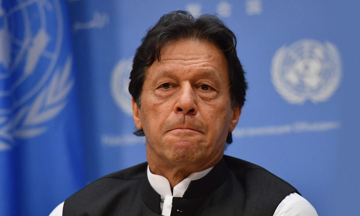 Pakistan's Prime Minister Imran Khan speaks during a press conference at the United Nations Headquarters in New York, United States, on September 24, 2019. (AFP/File)