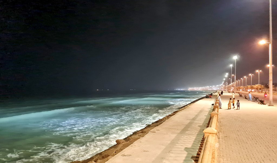 This photo shows a view of marine drive of Gwadar, Pakistan. (Photo courtesy: @ImranGhazaliPK/Twitter)