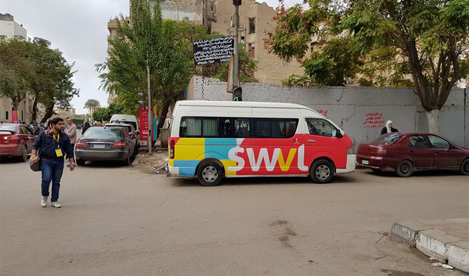The undated photo shows a van of an Egyptian transport technology start-up Swvl in Pakistan. (Photo Courtesy: Social Media)