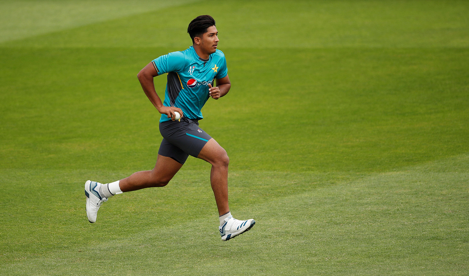Pakistan's Mohammad Hasnain during net practice session during ICC Cricket World Cup at Trent Bridge in Nottingham, United Kingdom on June 2, 2019. (Action Images via Reuters)