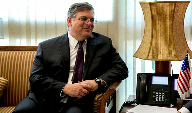 In this file photo, Donald Armin Blome, the United States ambassador to Pakistan smiles during a meeting with a Tunisian official (not pictured) on April 18, 2019. (Photo courtesy: Tunisia govt)