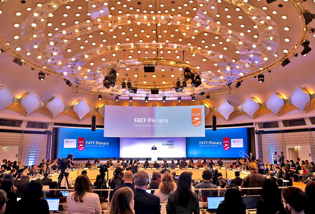 The picture shows FATF plenary meeting underway in Berlin, Germany, on June 14, 2022. (@FATFNews/Twitter)