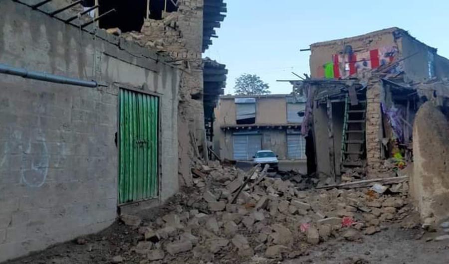 In this photo a damaged house is seen after earthquake in Afghanistan's Paktika province on June 22, 2022. (Social Media)