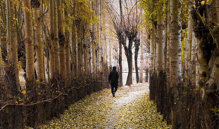 In this undated photo, a man walks in a street in Ghizer, Gilgit-Baltistan.(GhizerGilgitBaltistan/Facebook)