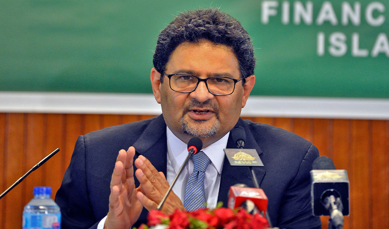 Pakistan's Finance Minister Miftah Ismail speaks during the launch ceremony of 'Economy Survey 2021-22' in Islamabad on June 9, 2022. (AFP/File)
