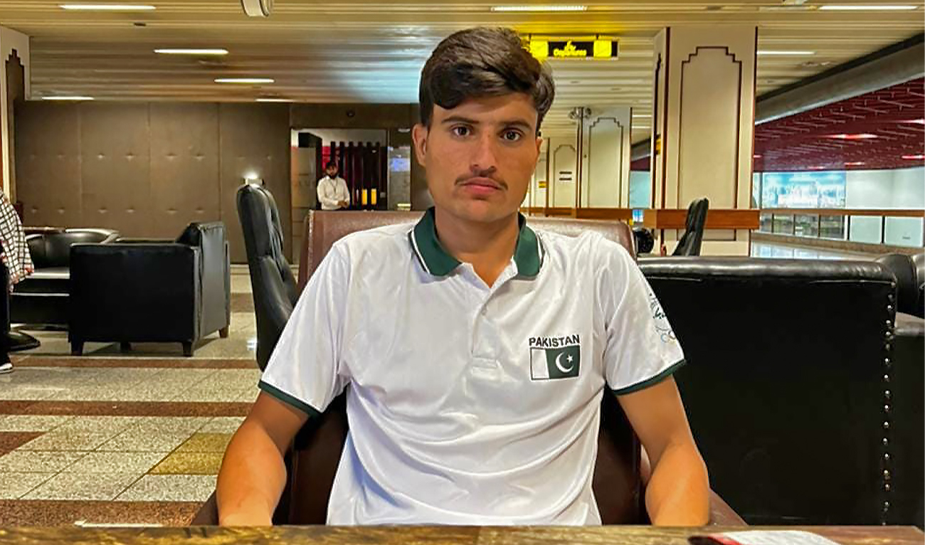 The picture shows missing Pakistani athlete Faizan Akbar. (Photo courtesy: Raja Saqlain/Facebook)