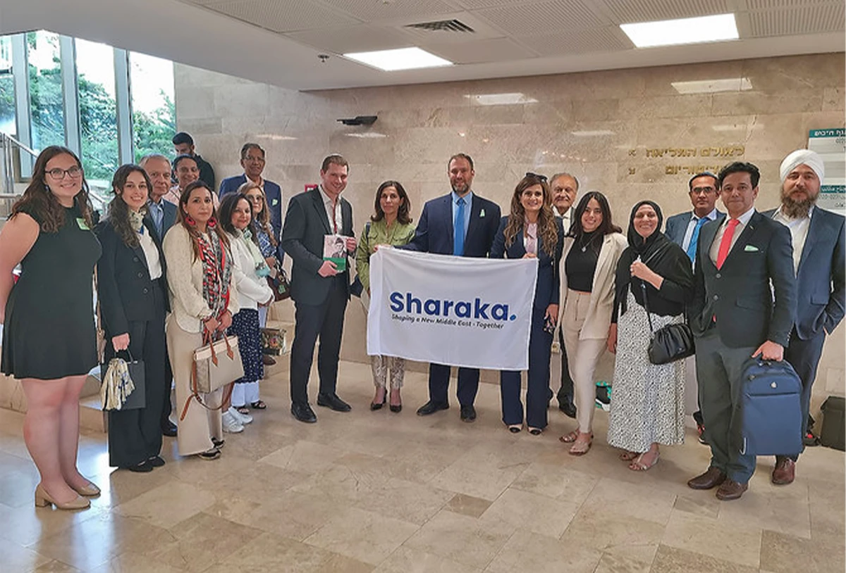 A group poses for a picture during a visit to Israel on May 10, 2022. (@sharakango/Twitter)