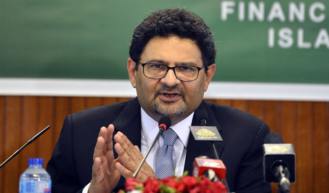 Pakistan's Finance Minister Miftah Ismail speaks during the launch ceremony of 'Economy Survey 2021-22' in Islamabad on June 9, 2022. (AFP/File)