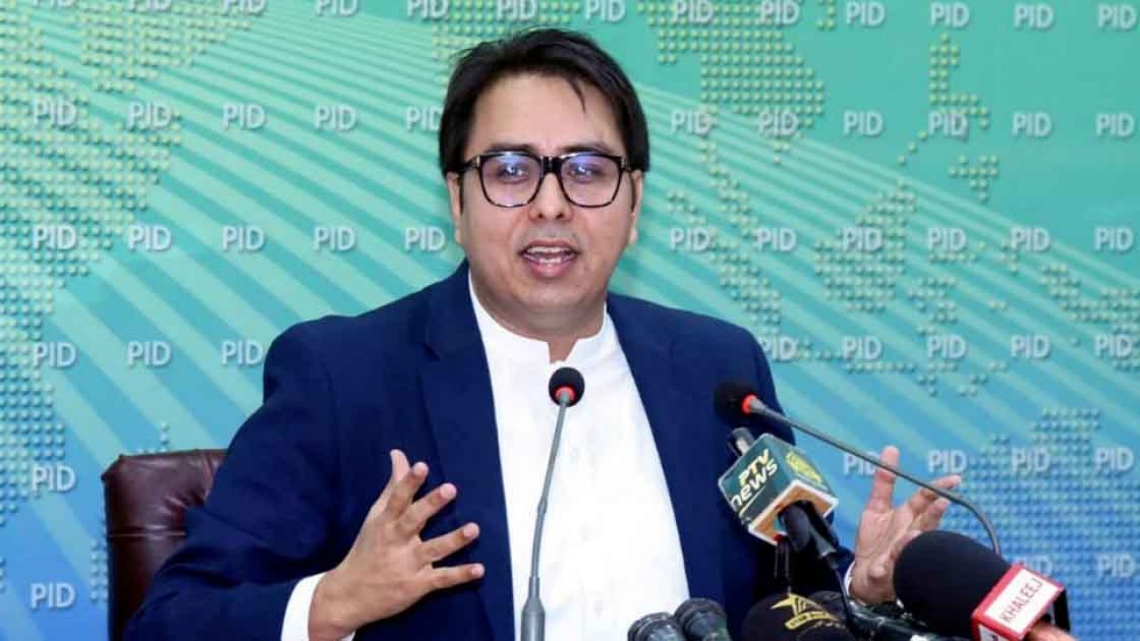 In this undated file photo, adviser of former prime minister Imran Khan, Dr. Shahbaz Gill, is addressing a press conference in Islamabad, Pakistan. (PID)