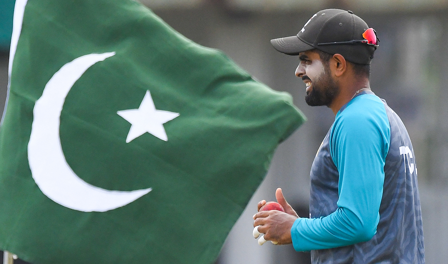 Pakistans captain Babar Azam attends a practice session session on the eve of their second cricket Test match against Sri Lanka at the Galle International Cricket Stadium in Galle on July 23, 2022. (AFP)