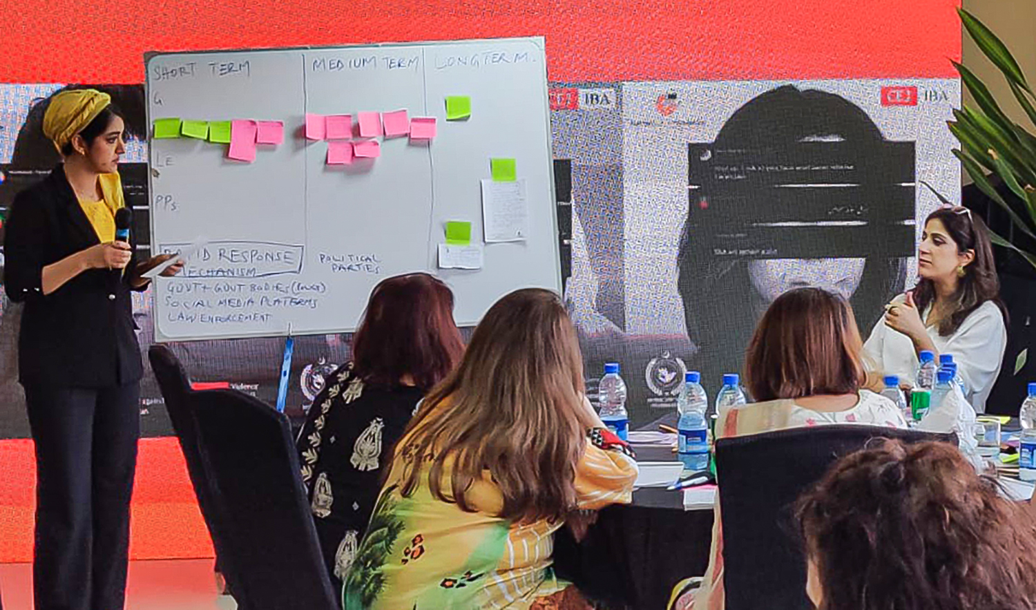 Women journalists from across Pakistan take part in consultative meeting held by Pakistan's Human Rights commission on July 29, 2022. (Photo courtesy: @DigitalRightsPK/Twitter)