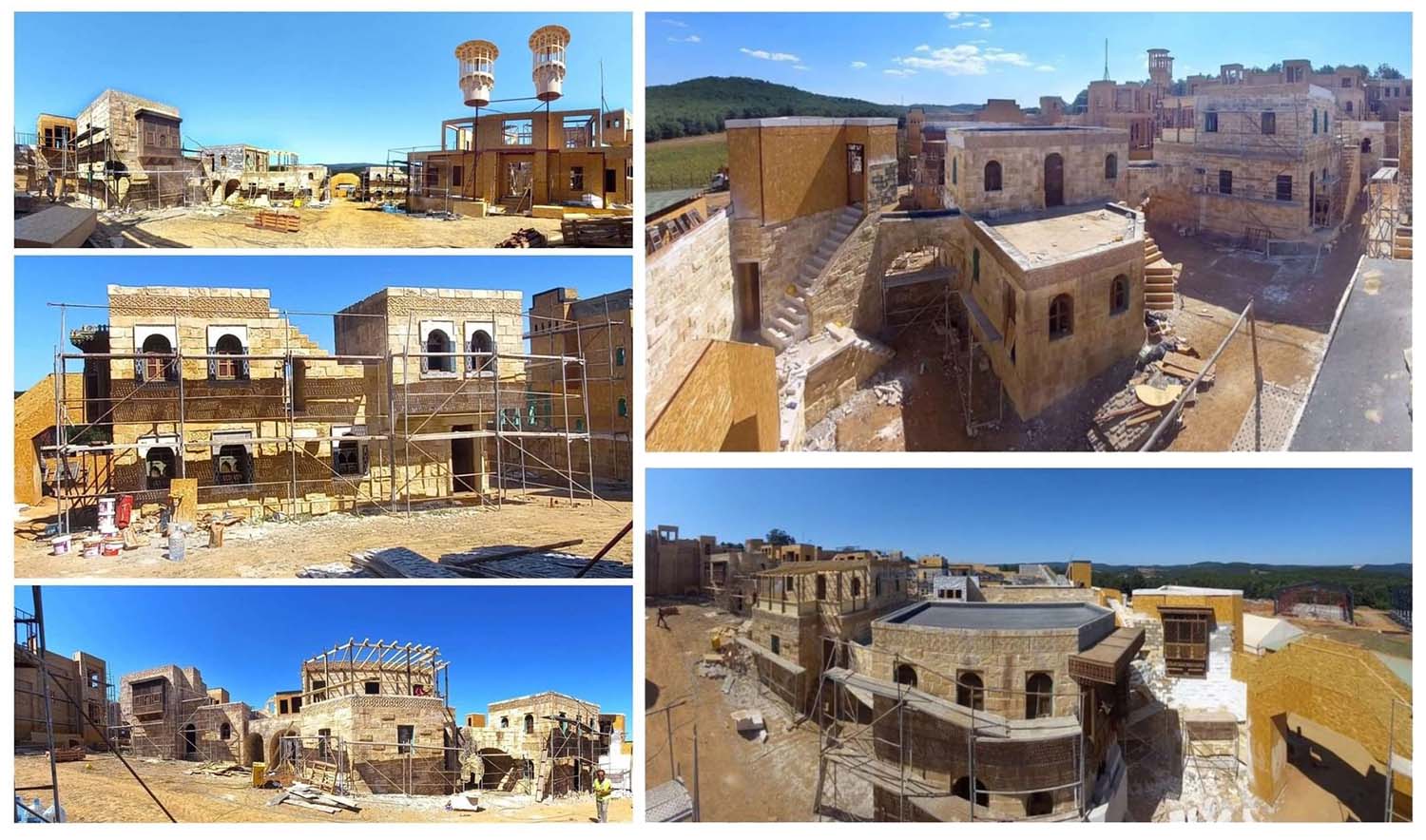 The photos shared on Ansari-Shah Films' social media on July 28, 2022, show the set of the upcoming series “Selahaddin Eyyubi” in Istanbul. (Photos by @ansarishahfilms/Twitter)