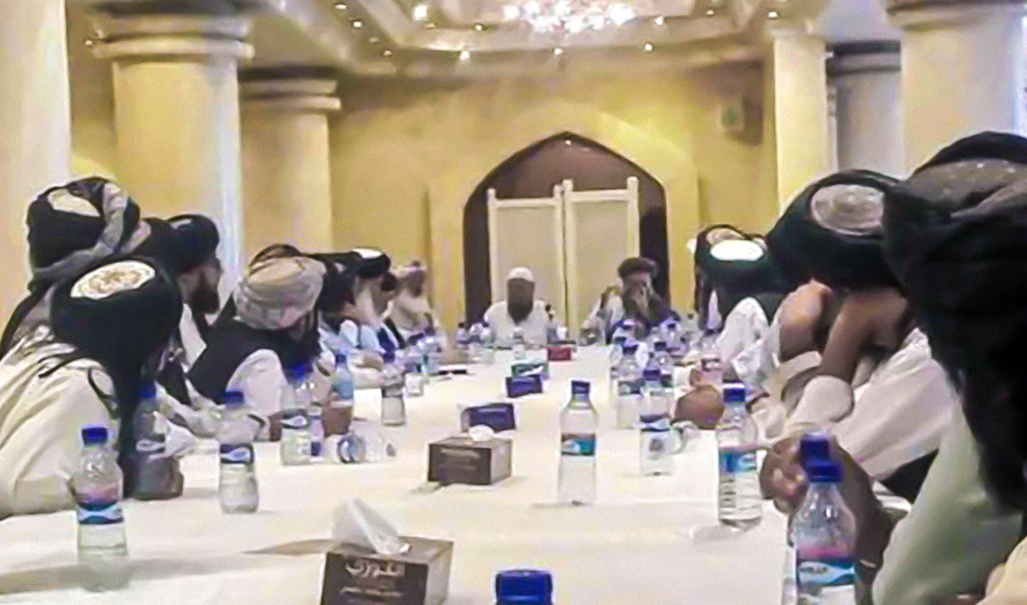 A 17-member delegation of tribal elders from Pakistan arrived in Kabul on July 30, 2022, to resume peace talks with the Tehreek-i-Taliban Pakistan (TTP). (Photo courtesy: Ariana News)