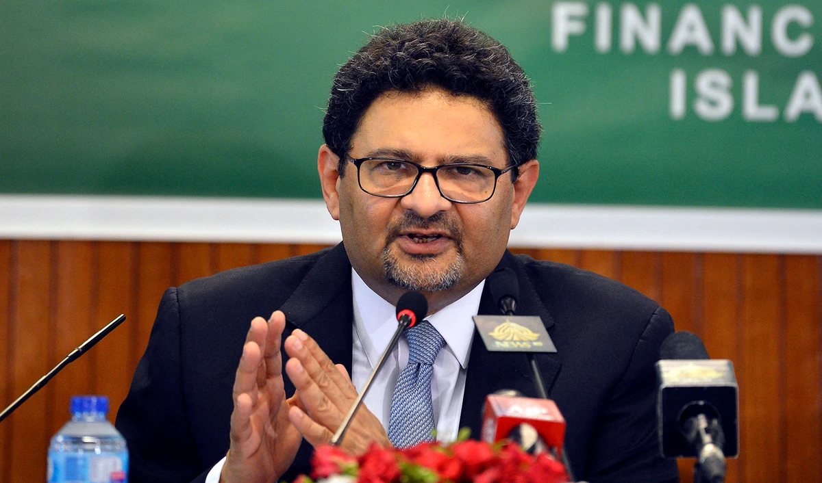 Pakistan's Finance Minister Miftah Ismail speaks during the launch ceremony of 'Economy Survey 2021-22' in Islamabad on June 9, 2022. (AFP/File)