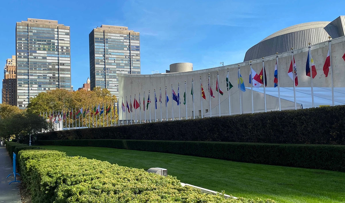 A general view of the United Nations Security Council building in New York city on November 5, 2020. (AFP/File)