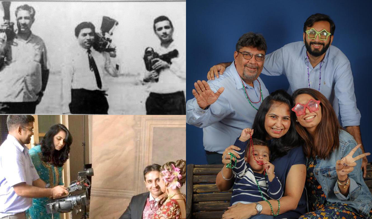 This collage shows three generations of a family of Pakistani photographers who have captured several significant moments in the history of the United Arab Emirates since 1971 and have their studio in Dubai. (AN Photo)