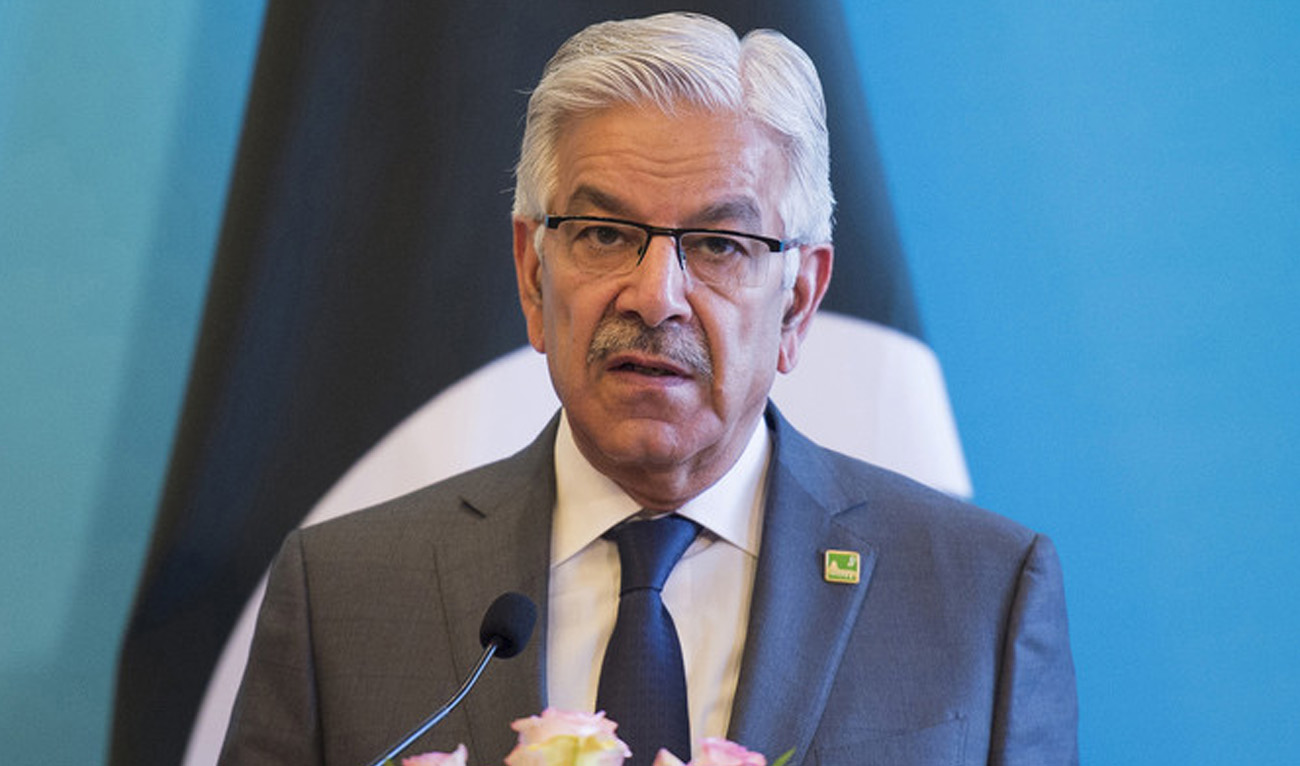 Pakistan's Foreign Minister Khawaja Muhammad Asif speaks during a press conference in Beijing on December 26, 2017. (AFP/File)