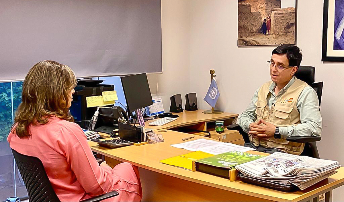 The United Nations Population Fund (UNFPA) country Representative, Dr. Bakhtior Kadirov speaks with Arab News in an exclusive interview in Islamabad on August 31, 2022. (AN photo)