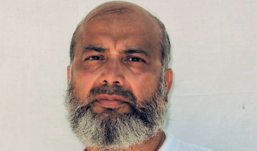 This undated photo made by the International Committee of the Red Cross and provided by lawyer David H. Remes, shows Guantanamo prisoner Saifullah Paracha. (AP)