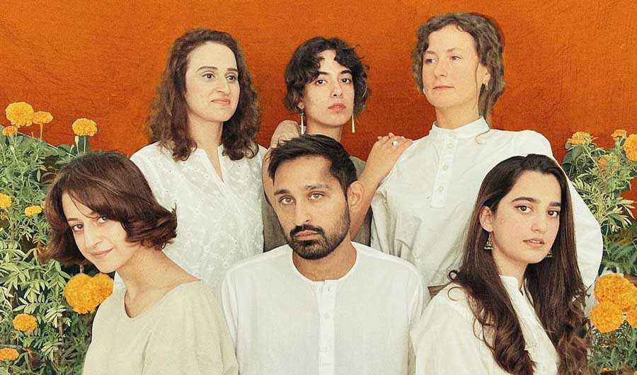 Artists at a residency program hosted by "Dastaangoi" in Islamabad pictured in a photogrpah posted on October 25, 2022 on the Dastaangoi Instagram page. (Photo Courtesy: Dastaangoi/Instagram)
