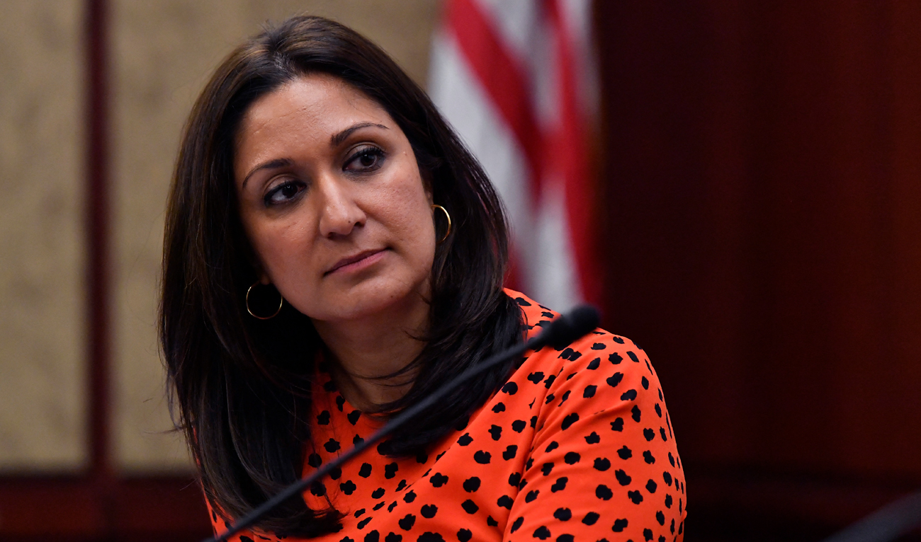 Amna Nawaz, PBS NewsHour, speaks at the screening of TransMilitary on Capitol Hill at the U.S. Capitol Visitor Center at U.S. Capitol Visitor Center on April 03, 2019 in Washington, DC. (Photo courtesy: AFP)