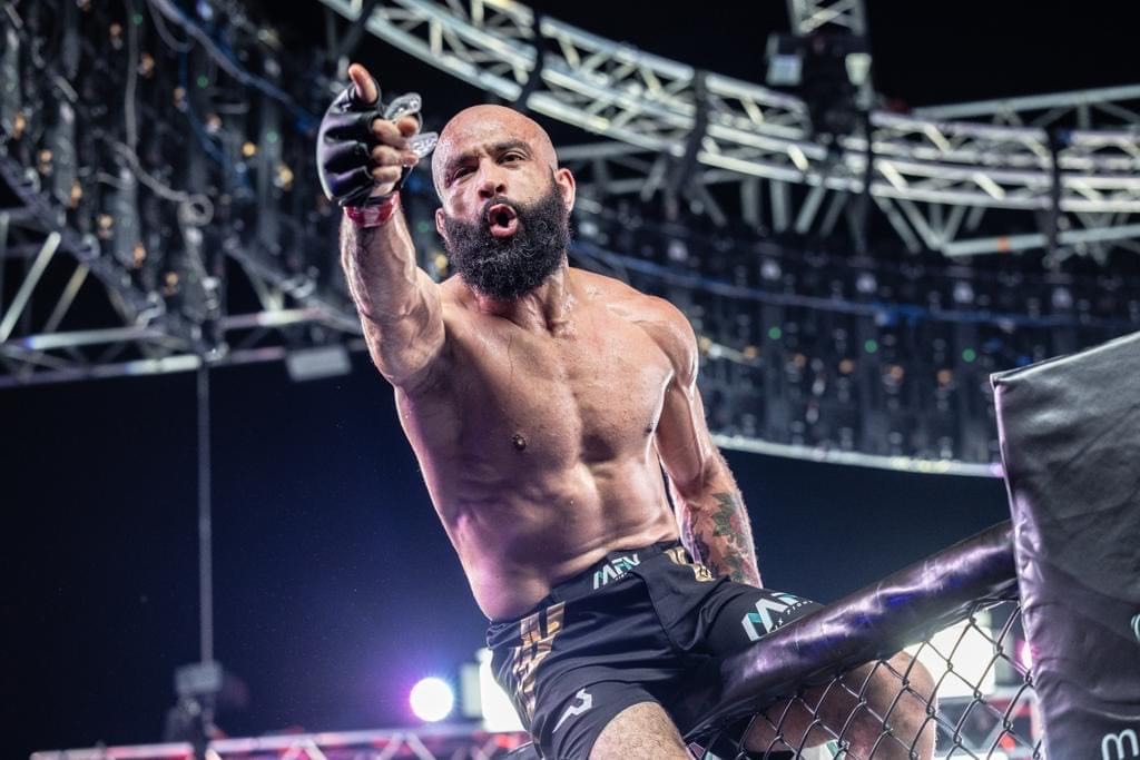 Uloomi Karim after winning the bantamweight title at Matrix Fight Night in Dubai, United Arab Emirates on November 18, 2022. (Courtesy: Matrix Fight Night/Facebook)