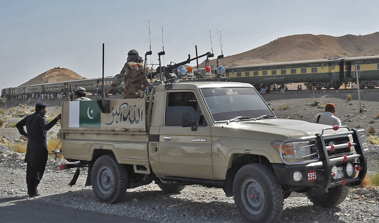 Pakistani soldiers look on near a train in the town of Much, 55 kilometres east of Balochistan's provincial capital Quetta, on October 7, 2016. (AFP/File)
