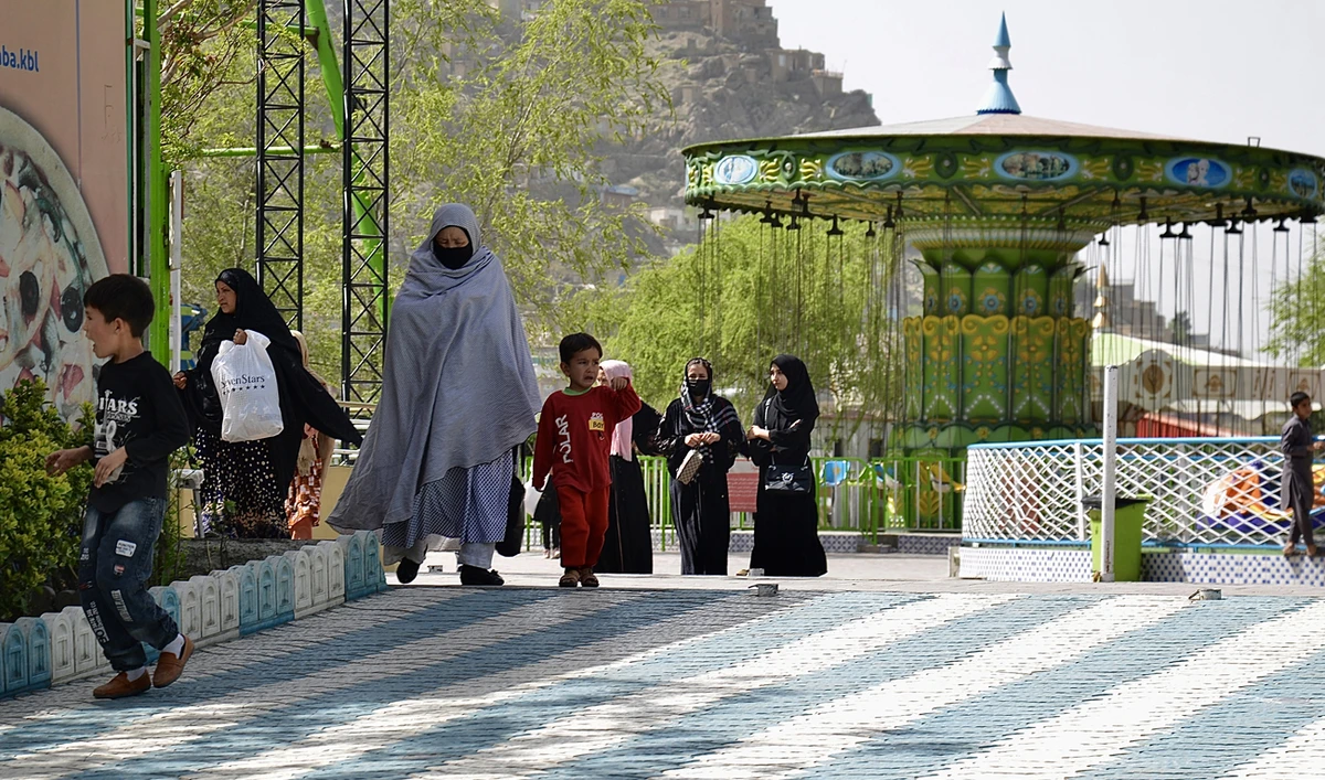 Afghan people visit an amusement park in Kabul on March 28, 2022. (Photo courtesy: AFP/File)