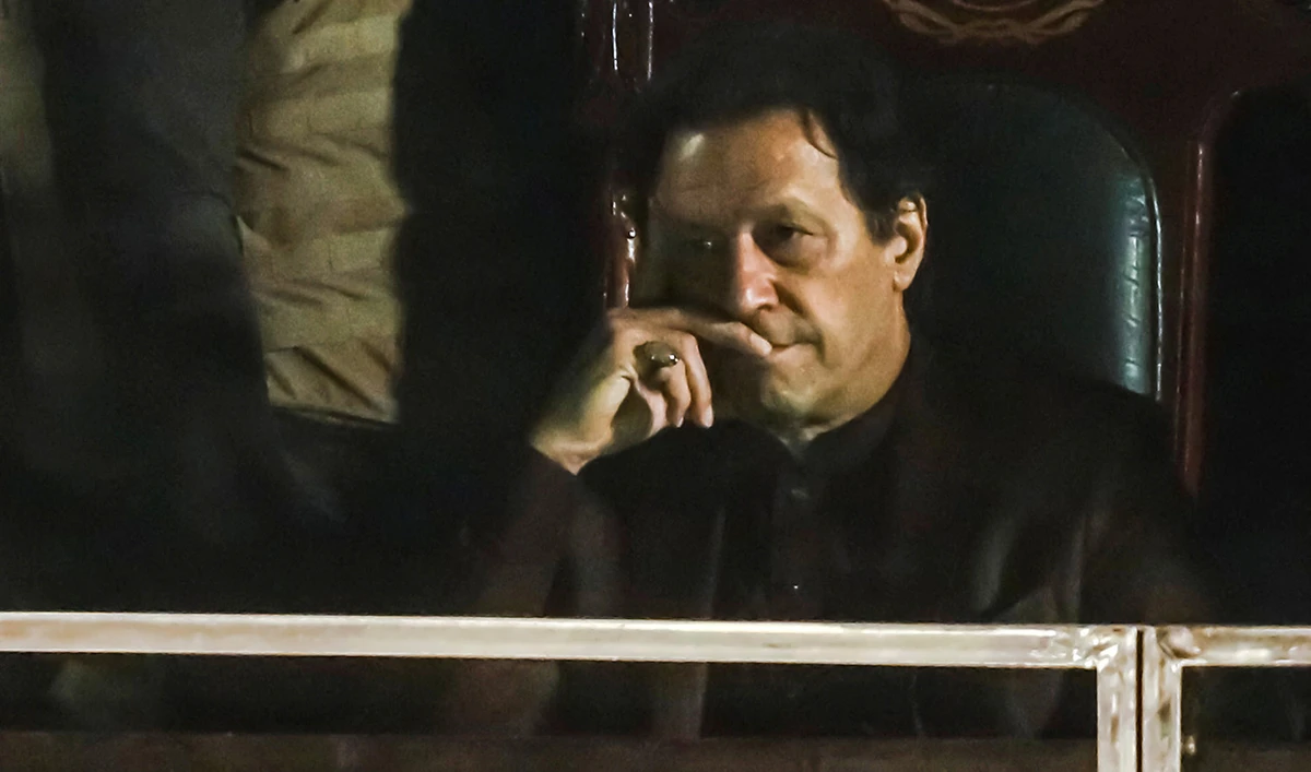 Pakistan's former Prime Minister Imran Khan during his Pakistan Tehreek-e-Insaf party's rally in Rawalpindi, Pakistan on November 26, 2022. (REUTERS)