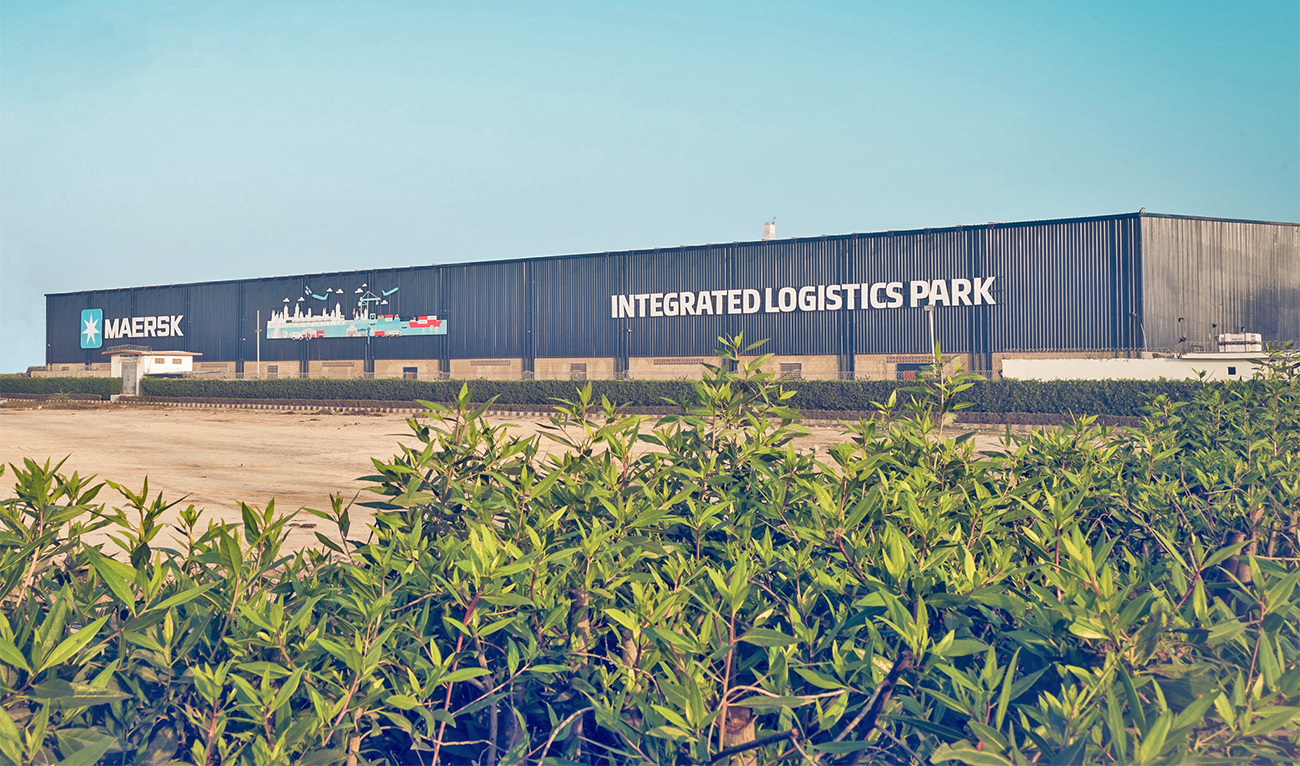 The picture posted on November 30, 2022 by A.P. Moller Maersk shows Maersk's Integrated Logistics Park at Karachi's Port Qasim, Pakistan. (@Maersk/Twitter)