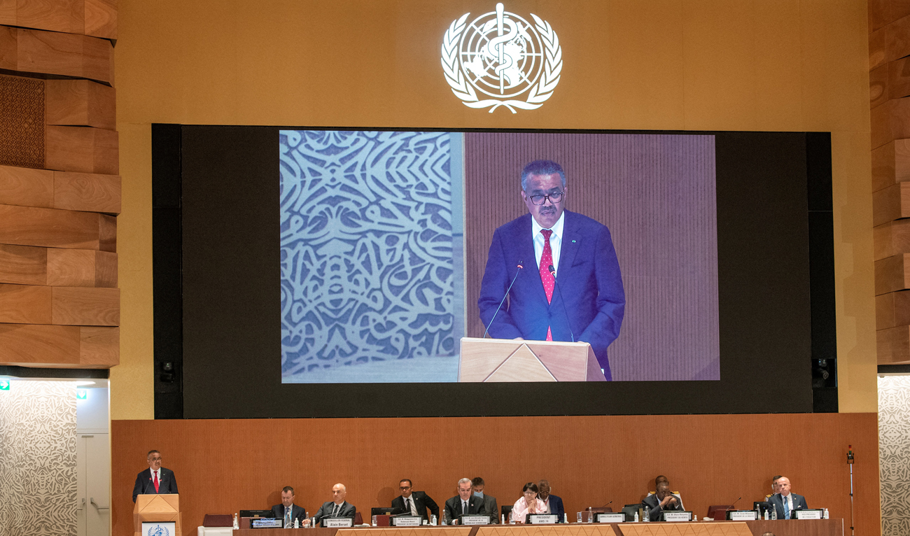 World Health Organisation (WHO) Director-General Tedros Adhanom Ghebreyesus delivers a speech on the opening day of 75th World Health Assembly of the World Health Organisation (WHO) in Geneva on May 22, 2022. (Photo courtesy: AFP/File)
