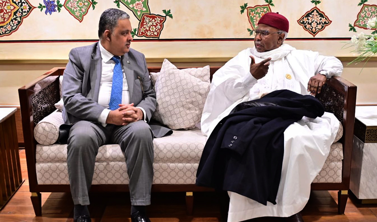 OIC Secretary-General Hissein Brahim Taha speaks to Pakistan's Ministry of Foreign Affairs official in Islamabad, Pakistan on December 10, 2022. (Courtesy: Ministry of Foreign Affairs)