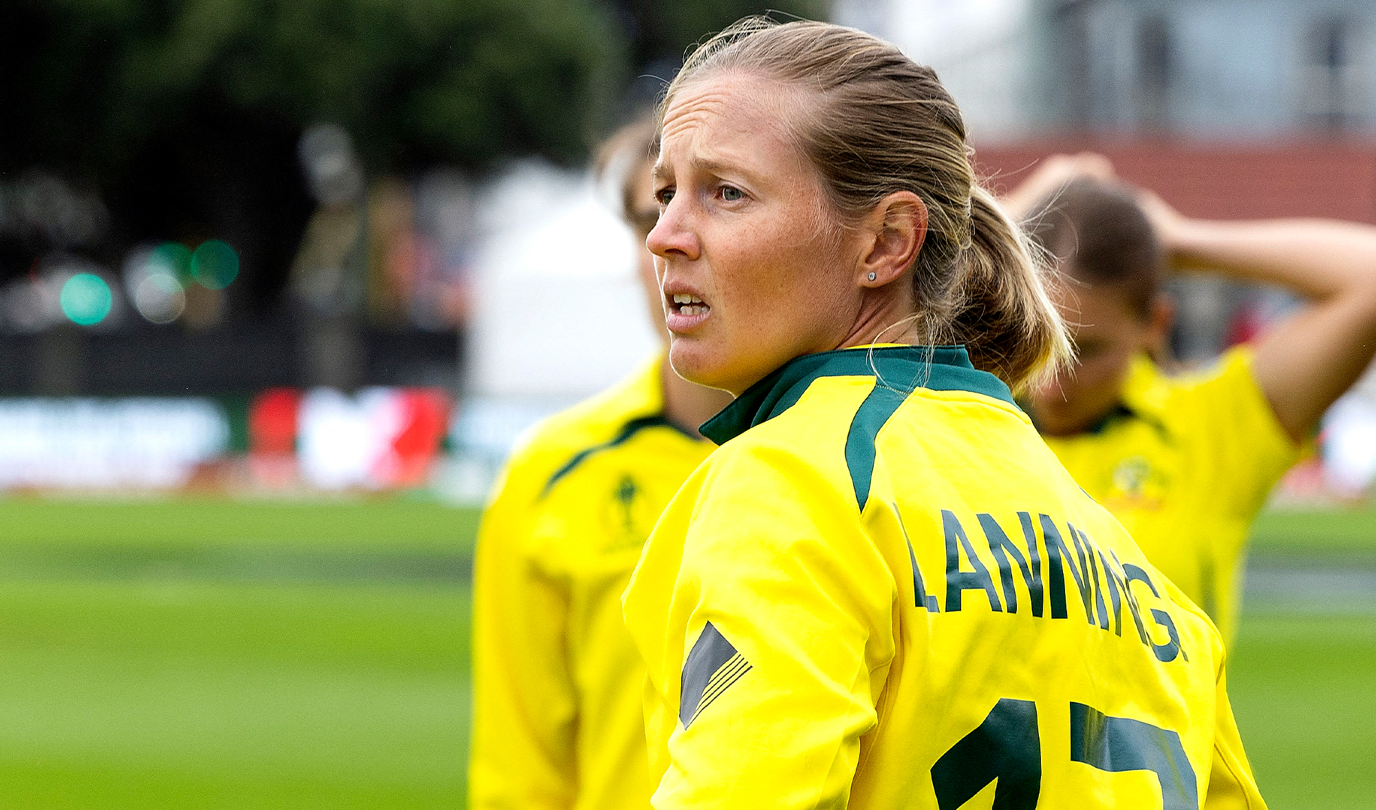 Australia's captain Meg Lanning waits to walk onto the field at the start of play during the Women's Cricket World Cup match between the Australia and Bangladesh in Wellington on March 25, 2022. (AFP/File)