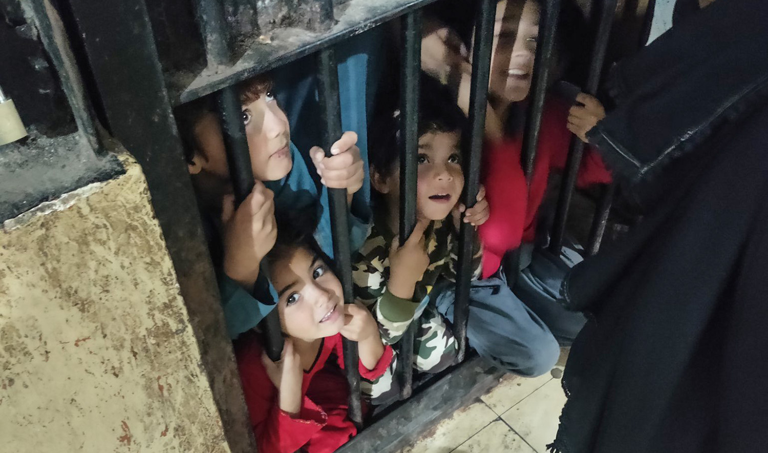 The photograph believed to be of Afghan children locked up in a jail surfaced on social media on December 29, 2022. (Photo courtesy: social media)
