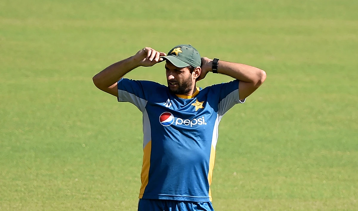 Pakistan's cricket team captain Shahid Afridi during a training session at Punjab Cricket Association Cricket Stadium in Mohali, Punjab-India on March 21, 2016. (Photo courtesy: AFP/File)