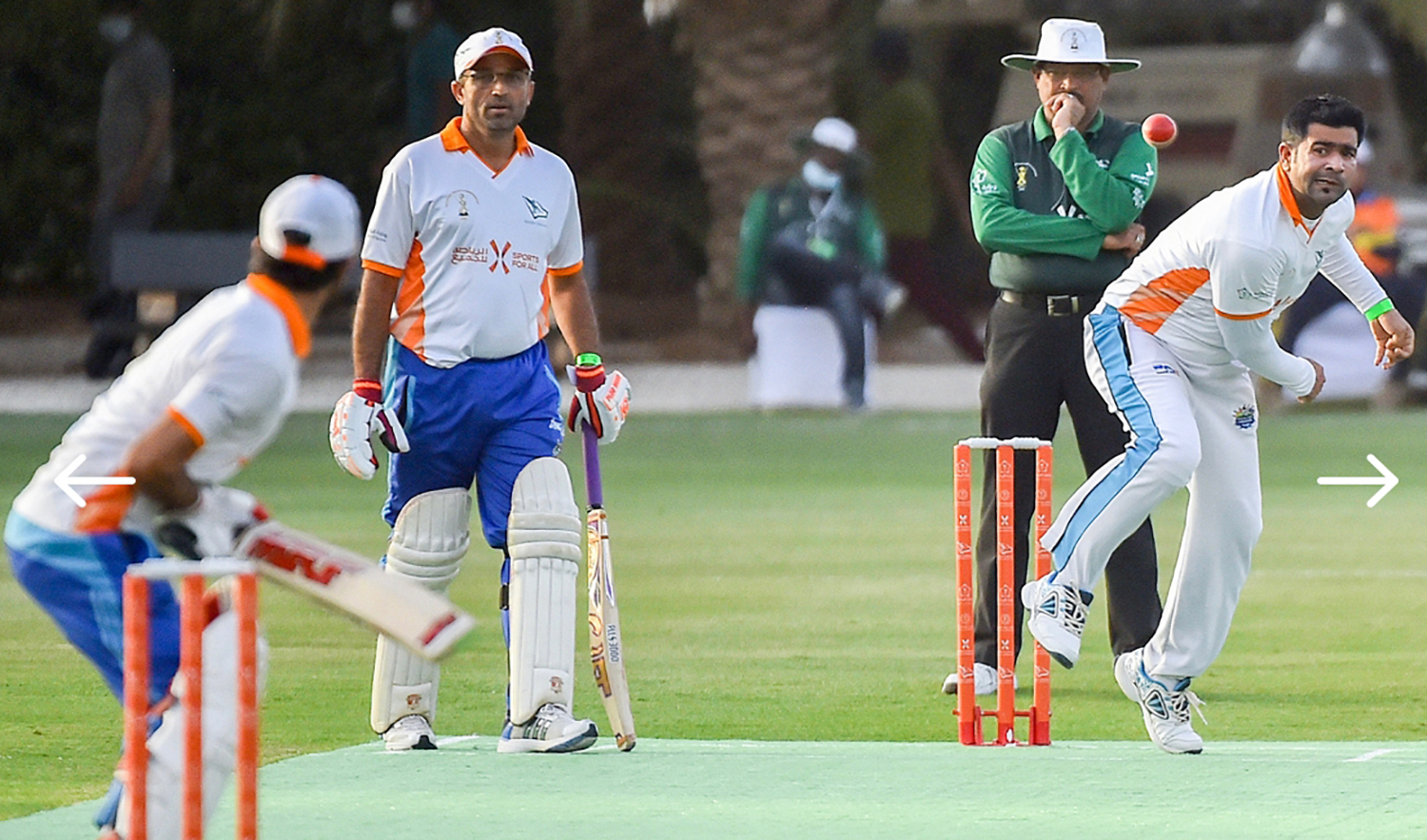 An undated file photo shows Saudi cricket team players in action. (Photo courtesy: Saudi Arabian Cricket Federation)